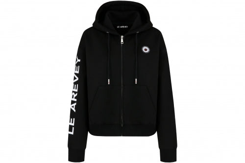 FIOR DA FULL-ZIPUP HOODIE BLACK [WOMAN]