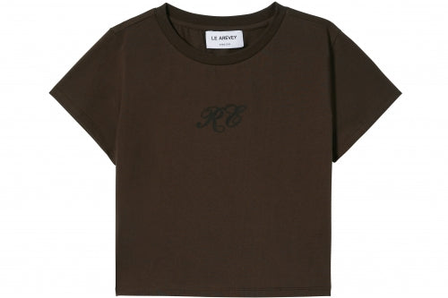 RE LOGO CROPPED BROWN [WOMAN]
