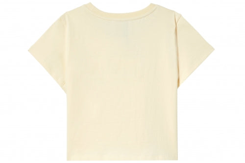 RE LOGO CROPPED CREAM [WOMAN]