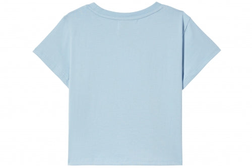CROWN SYMBOL LOGO CROPPED T-SHIRT BABYBLUE [WOMAN]