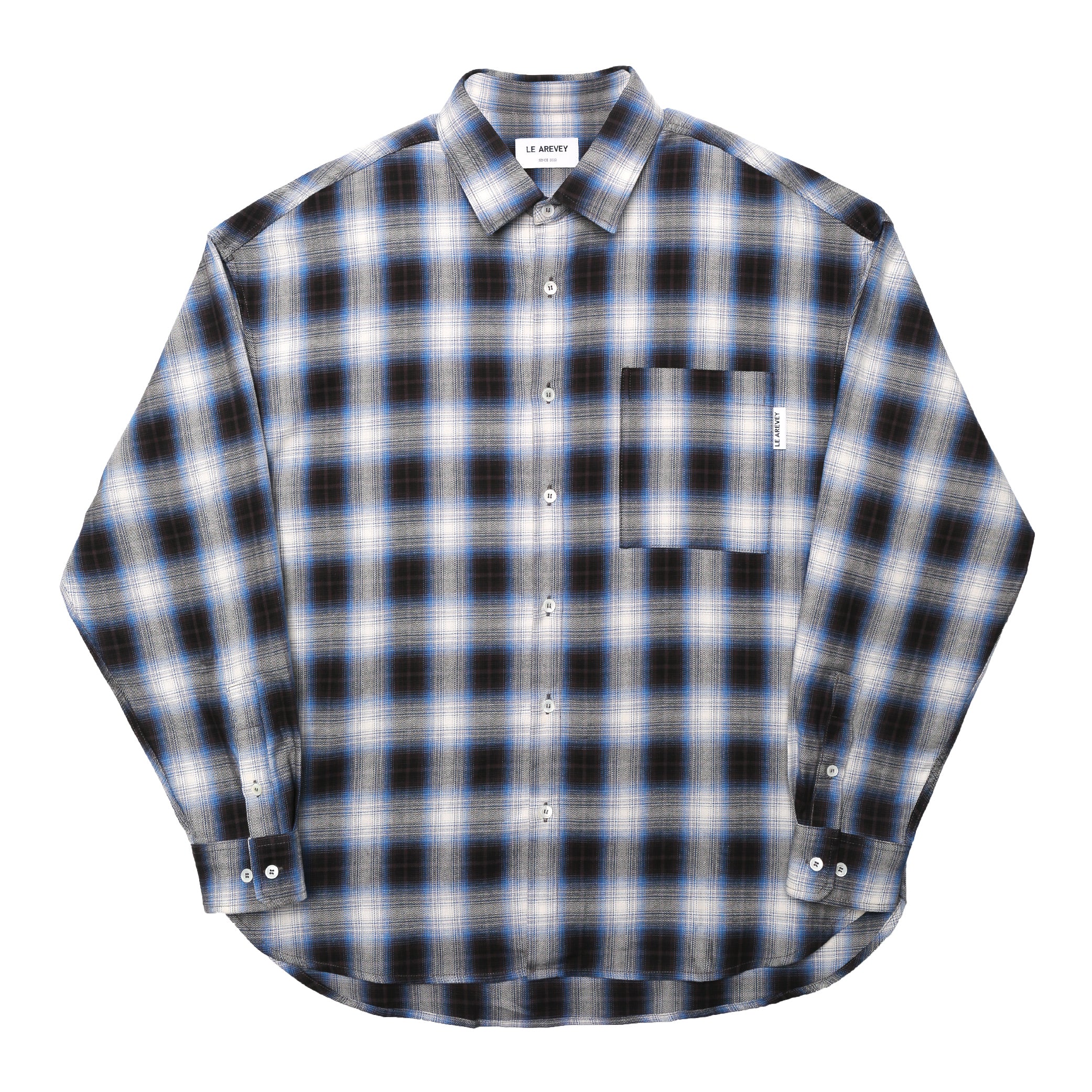 LE AREVEY PLAID SHIRT - BLUE