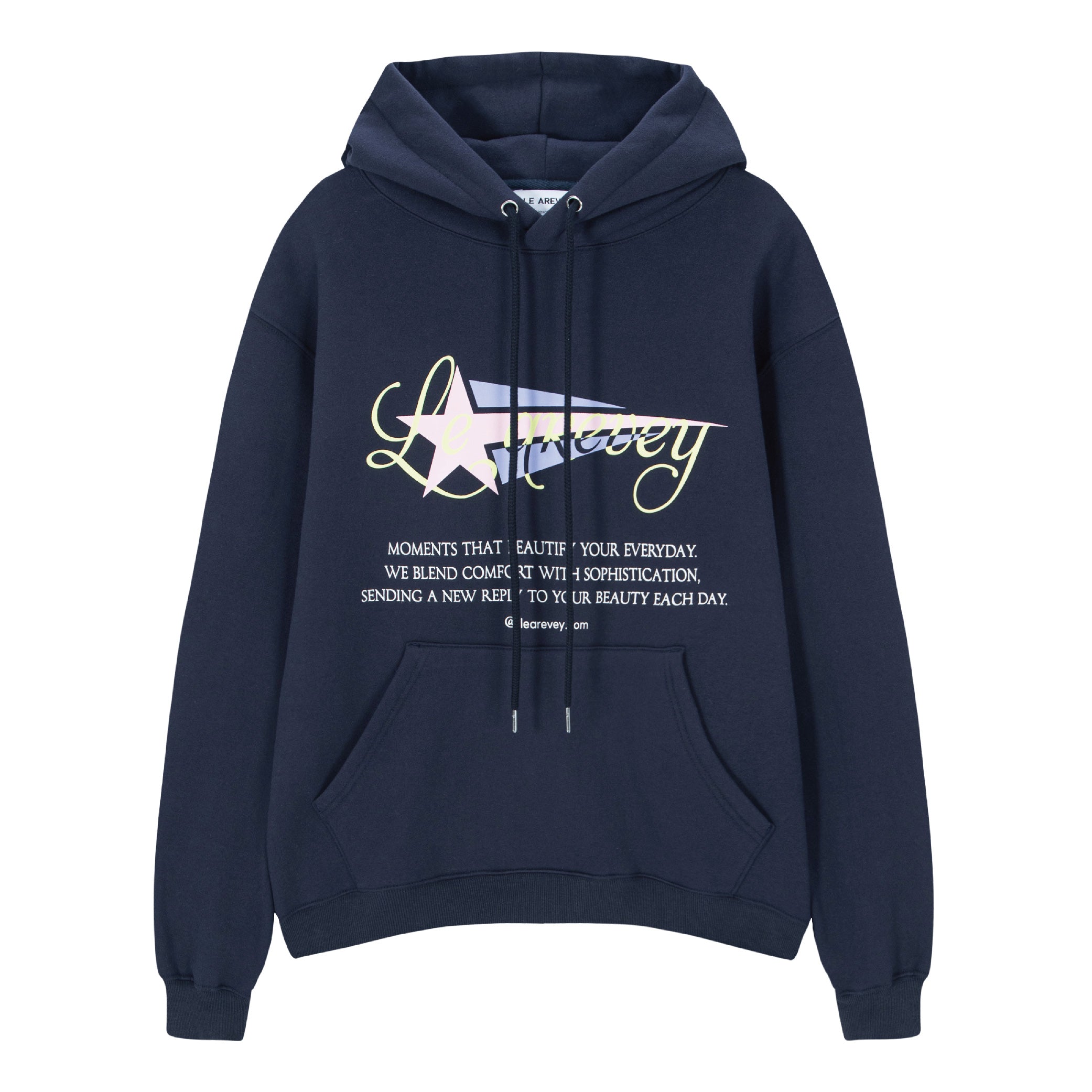 LE AREVEY SHOOTING STAR HOODIE NAVY