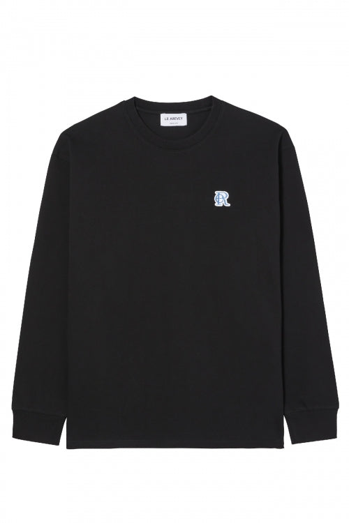 Re LOGO PATCH SLEEVE [BLACK/BLUE]