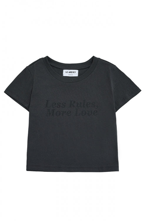 LESS RULES MORE LOVE CROPPED DARK GRAY [WOMAN]