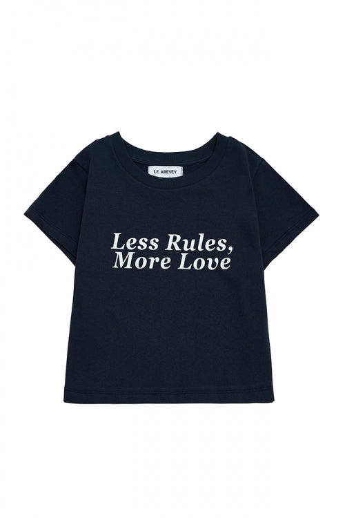 LESS RULES MORE LOVE CROPPED NAVY / WHITE [WOMAN]
