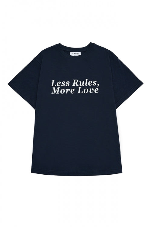 LESS RULES MORE LOVE T-SHIRT NAVY / WHITE [WOMAN]