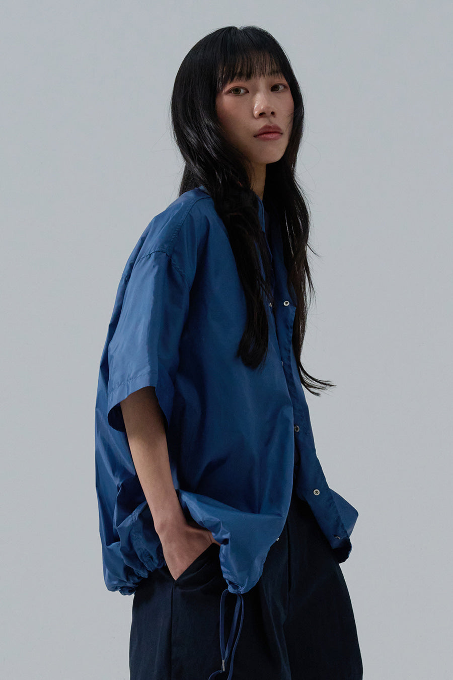 Ripstop Covered Shirt Jacket — Na.Indigo