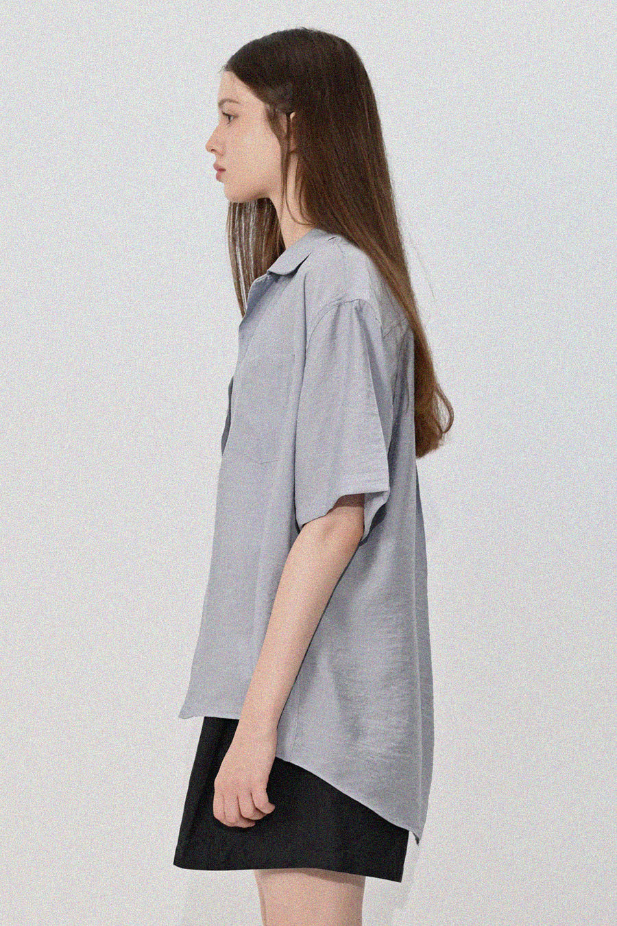Open Collar Linen Shirt — Grain (Women's)