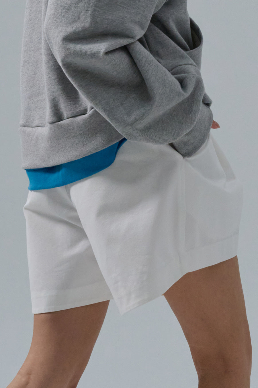 Trench Twill Bermuda Tailored Pants — Off White