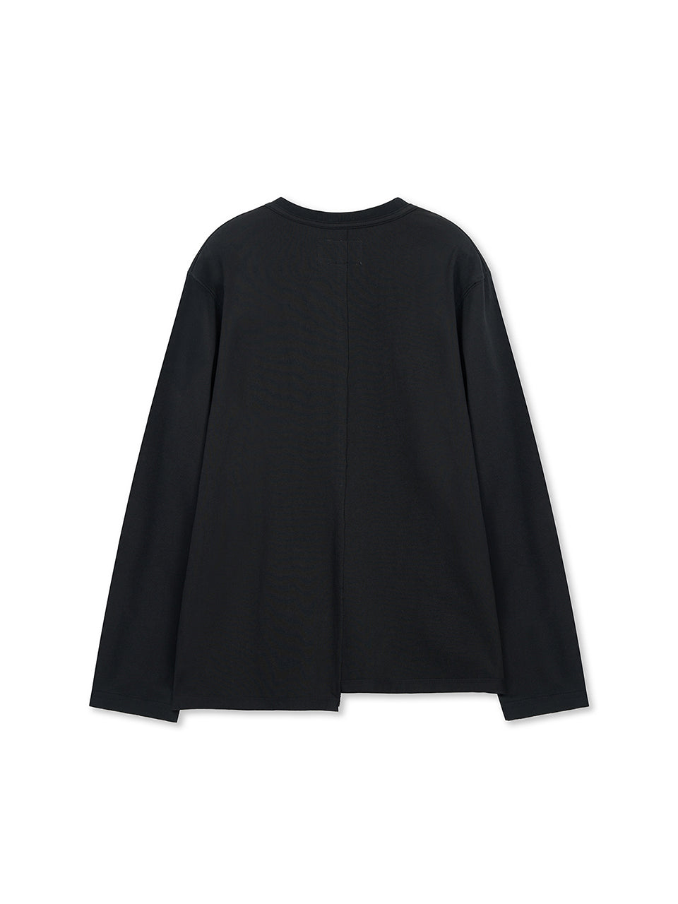 Asymmetric Logo Top — Black