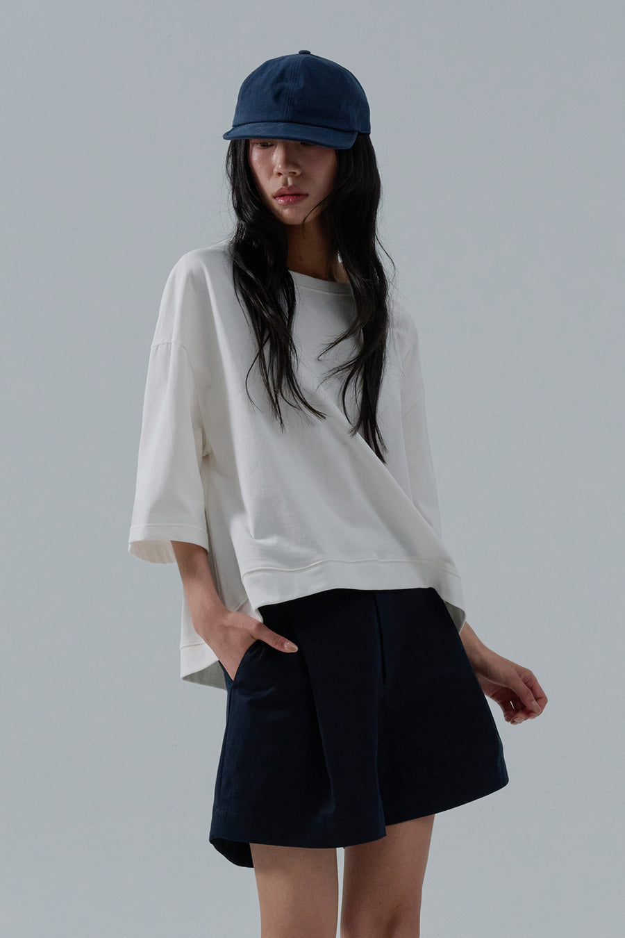 Sleeve Crop Cut-Sew — Pure Cotton