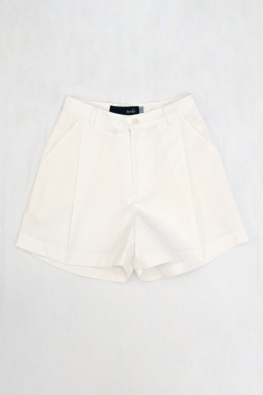 Trench Twill Bermuda Tailored Pants — Off White